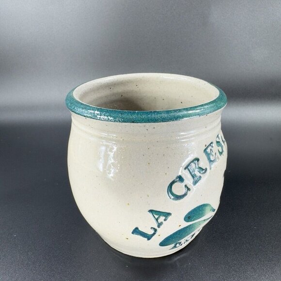 1998 La Crescent Mn Stoneware Pottery Coffee Mug Cup Gray Green Glaze Signed - Picture 13 of 16